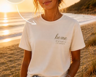 Custom Coordinates Home Shirt, Minimal Coastal Location Tee