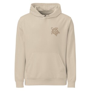 Ocean Child Hoodie Damen  | Oversized Hoodie mit Rückenprint | Beige Kapuzenpullover | Coastal Style | Strand & Urlaub Outfit