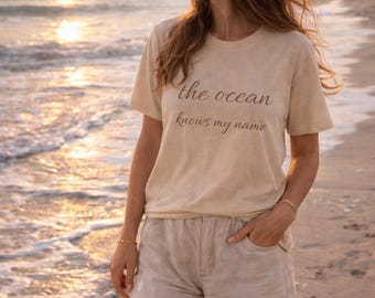 The Ocean Knows My Name T-Shirt – BEach Lover Gift - Vacation Shirt - Free US Shipping