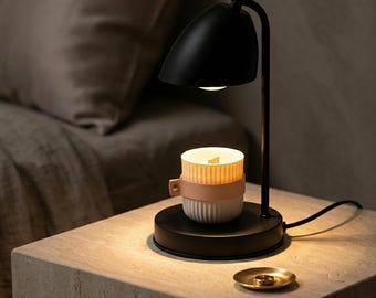 Calentador de velas eléctrico, lámpara moderna para derretir cera, luz ambiental ajustable, lámpara de mesa decorativa para el hogar, dormitorio y sala de estar.