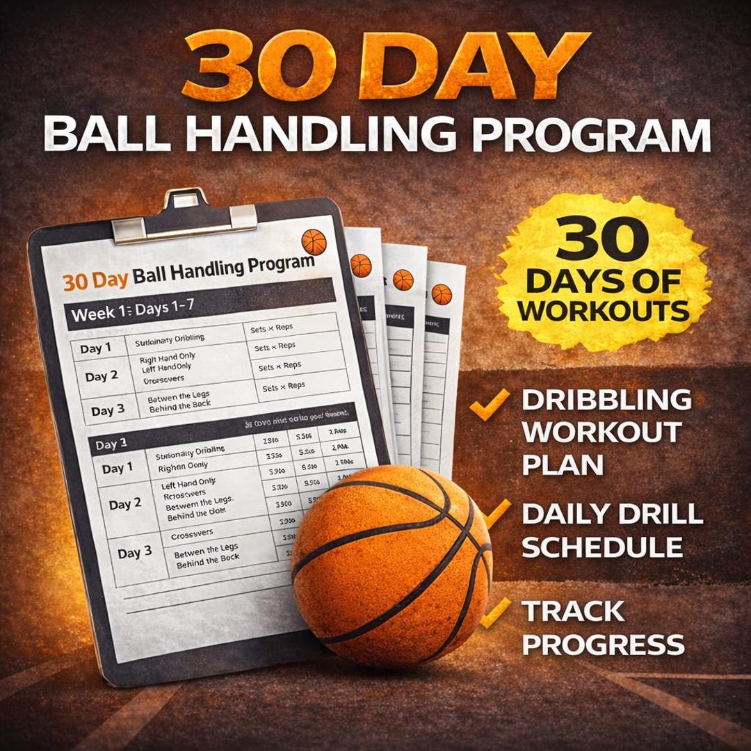 30 Day Basketball Ball Handling Program | Dribbling Workout Plan (PDF ...
