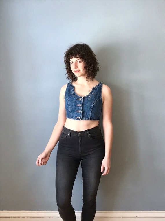 crop top jean shirt