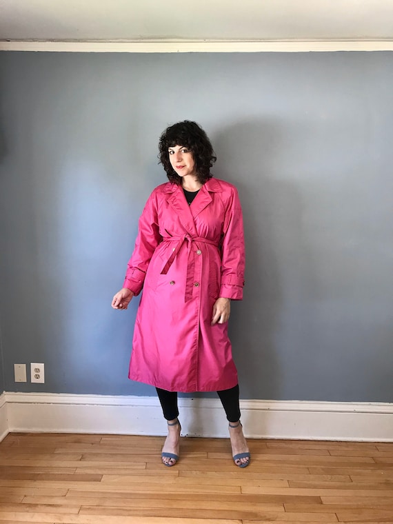 1980s 1990s 80s 90s Vintage Solid Bright Neon Pink