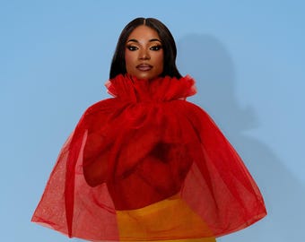 Dimaz Empress Tulle Cape Top