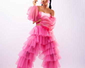 Tulle Ruffle Pants Trouser