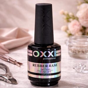 OXXI Rubber Base 15ml – Builder Gel Base Coat, Strong & Flexible Nail Foundation UV/LED
