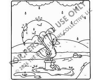 Digital Download of Pippy + Poppy Coloring Page