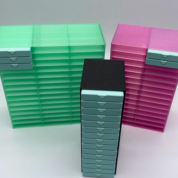 Fits LARGE Trabricks | 3D Printed Diamond Painting Tower |Tray Organizer | 15-45 Slots