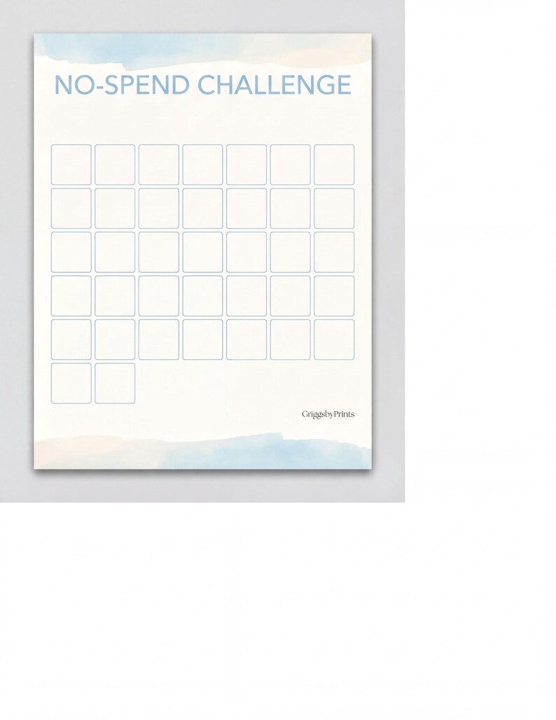 The image is a blank calendar page with a watercolor-style background.