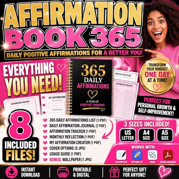 Daily Affirmation Book - 365 Quotes