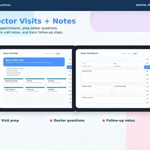a tablet with a doctor visit and notes on it
