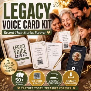 Legacy Voice Card Kit, QR Code Memory Keepsake