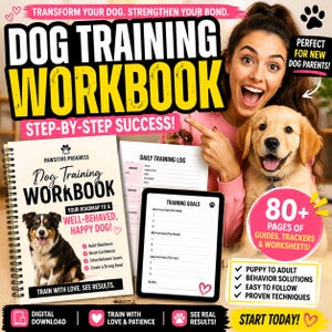 Arbeitsbuch für das Hundetraining, Welpe Planer, GoodNotes Printable Training Log
