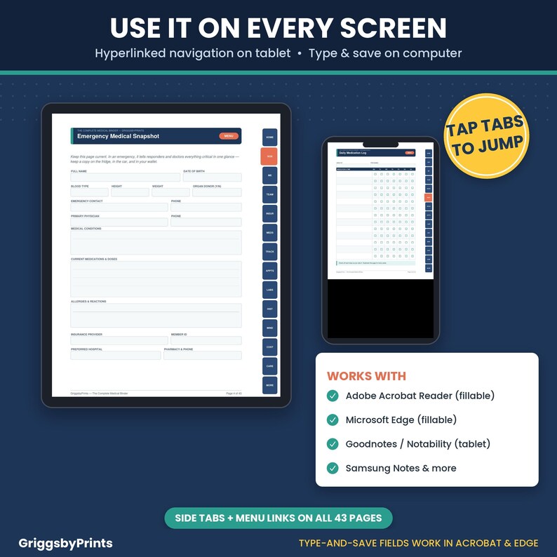 a screenshot of a tablet and a cell phone with the text use it on