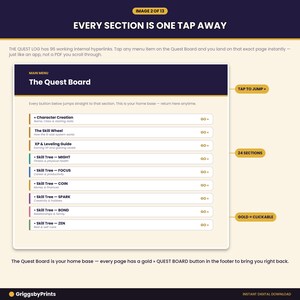 The image is a screenshot of a webpage with a navigation menu and various sections, including a main menu and a list of sections with jumpable buttons.