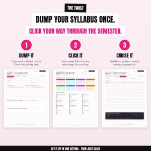 The image is a screenshot of a website or application with three different sections, each with a pink background and white text. The text is in a sans-serif font and is arranged in a grid format. The image does not contain any text that is not described in the provided guidelines.