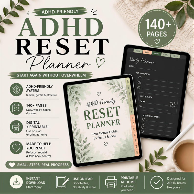 a flyer for a rest planner
