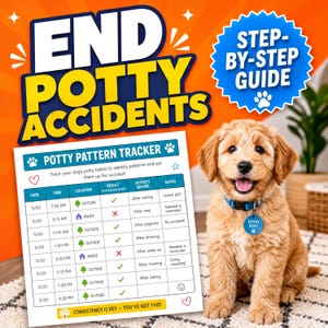 Puppy Training Planner Printable, New Dog Owner Checklist, Potty Chart, Obedience Log, Behavior Tracker