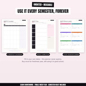 a white and black poster with a bunch of different things on it