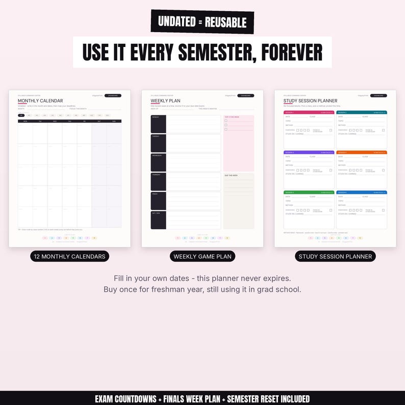 a white and black poster with a bunch of different things on it