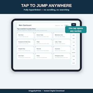 a computer screen with the text tap to jump anywhere