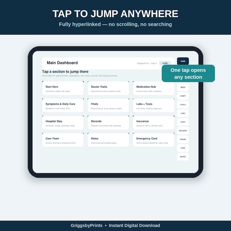 a computer screen with the text tap to jump anywhere