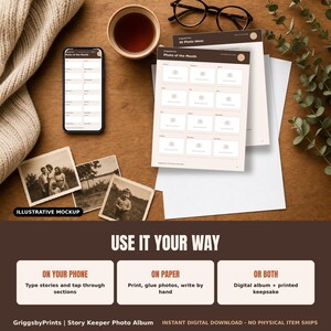 a wooden table topped with a phone and a cup of coffee