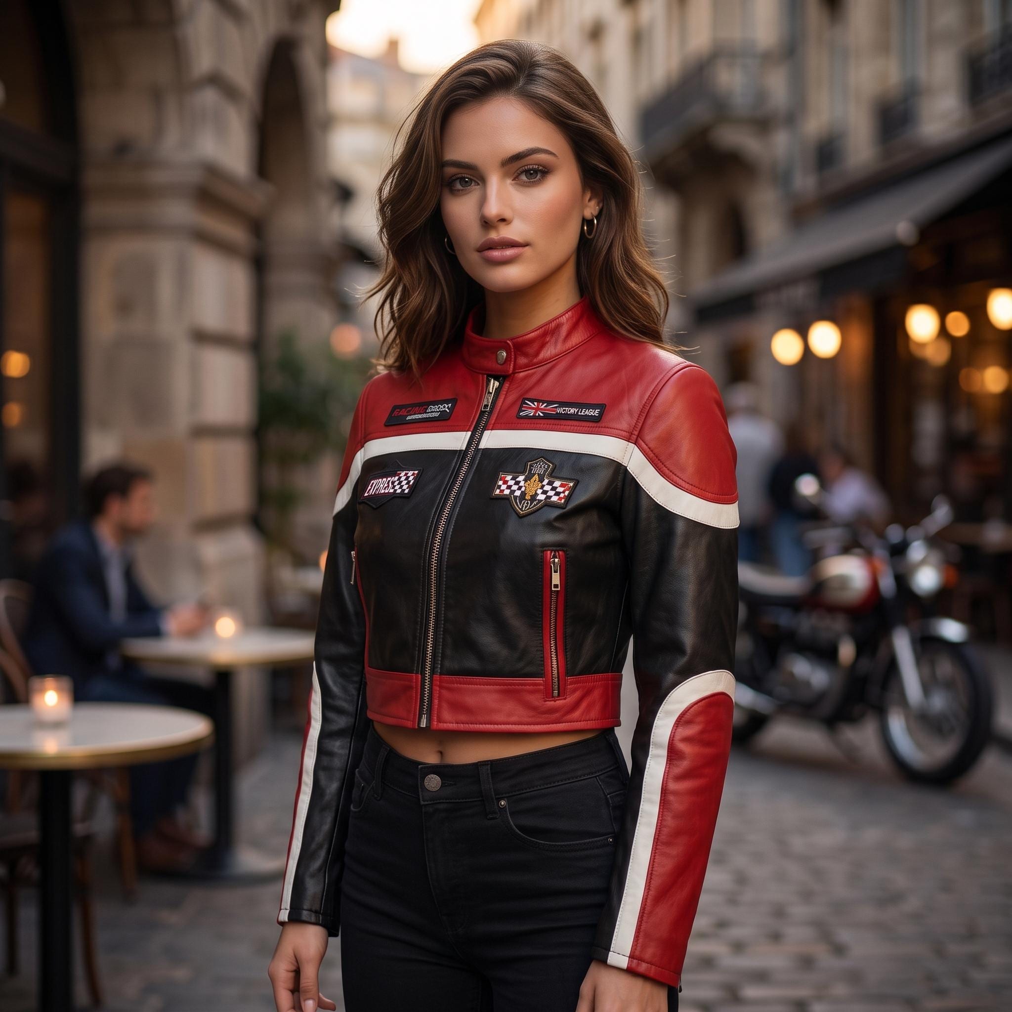 Y2k Red Leather Jacket - Etsy