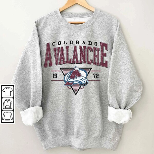 Colorado Avalanch, Vintage Colorado Avalanch Sweatshirt \ T-Shirt, Avalanche Sweater, Avalanche Shirt, Hockey Fan, Retro Colorado Ice Hockey