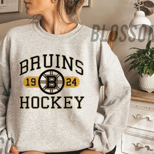 Vintage Boston Bruins Shirt, Boston Bruins Hockey Sweatshirt, Boston Hockey T-shirt, Hockey College Sweater, Hockey Fan Gifts, Bruins Tee