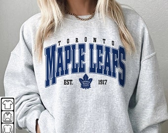 Toronto Maple Leafs Shirt, Merch Vintage 90s Sweatshirt Hockey Retro Unisex Crewneck Gift For Fan College 1610S LTRP