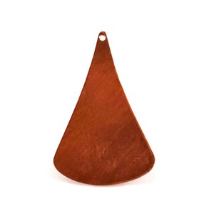 May include: A copper-colored triangle pendant with a hole at the top for hanging.