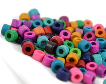 6x4mm Mykonos Greek Ceramic Mini Tube Beads Deco Purple #601 Select 50 or 100 Beads