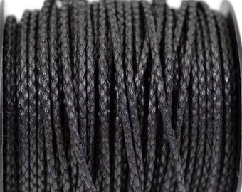 bracelet making flat vegan leather CH-008-50ft jewelry supplies woven braid 50 ft 5mm by 2mm White Faux Leather Braided Cord