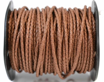 3mm Cotton Bolo Cord, Brown, Vegan Leather Alternative Cord