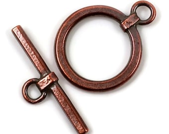 Large Toggle Clasp - Bronze - Mykonos Beads - Pkg 2