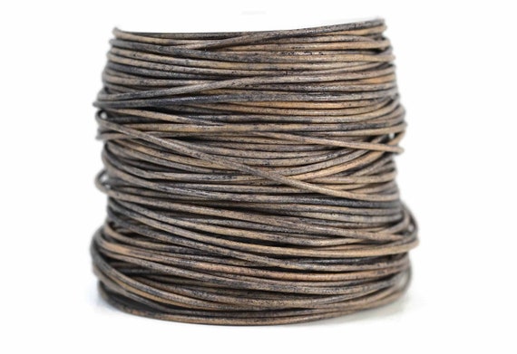 Greek Leather Cord, 1.5mm, 20 Meter - Olive (Each)