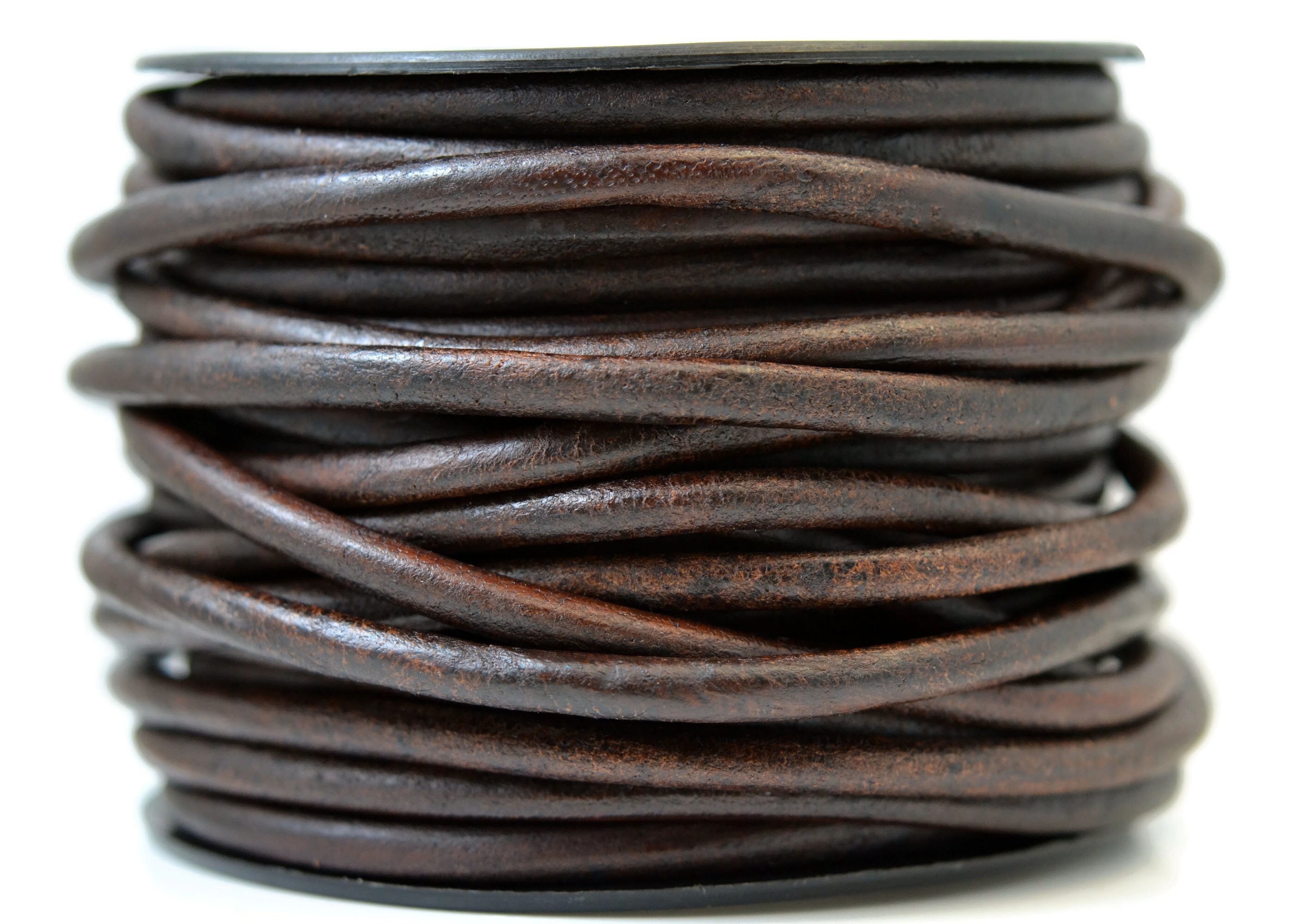  5 Mets Dia 6mm Round Braided Leather Cord-Braided