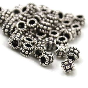 5mm Rustic Tube Pewter Mykonos Beads Qty: 18 or 50 - Etsy
