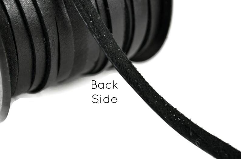 Real Flat Leather Cord - 3mm x 3mm String Lace Thong - For jewellery gigs party