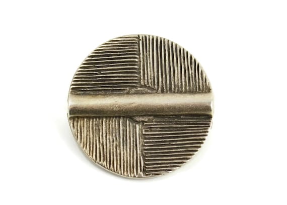 38mm Linear Disk - Pewter - Mykonos Beads