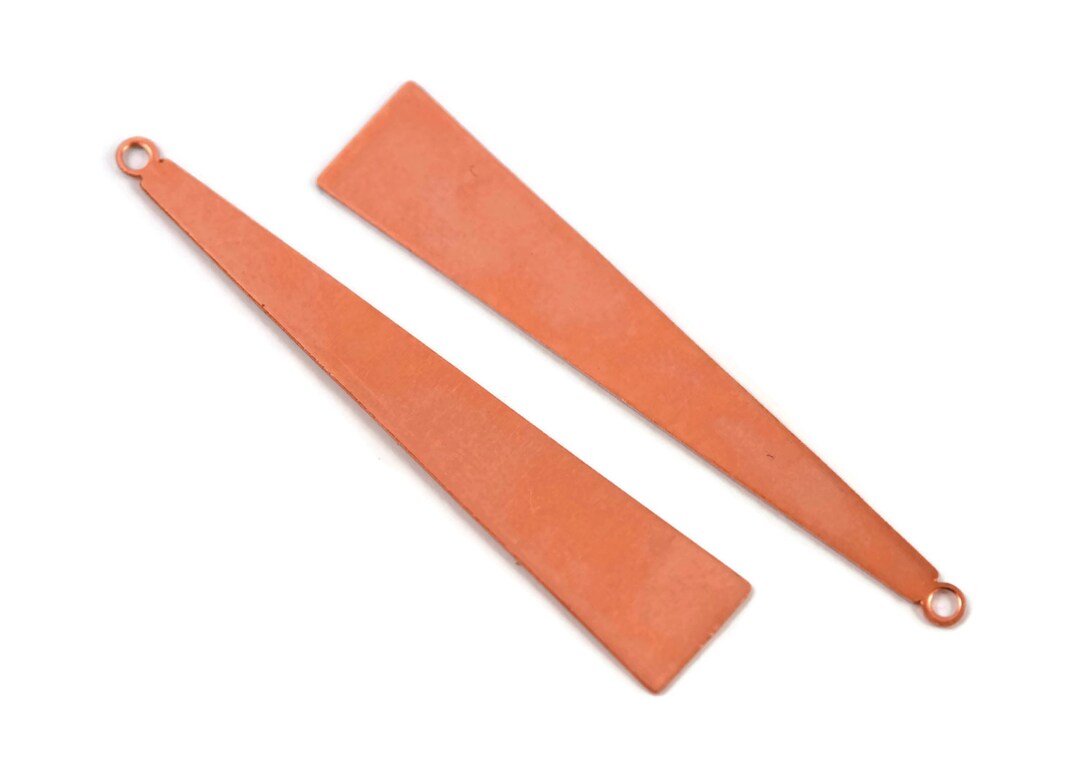 Copper Blank - Long Triangle Stick Drop - 9.5x51mm - 24 Gauge Copper ...