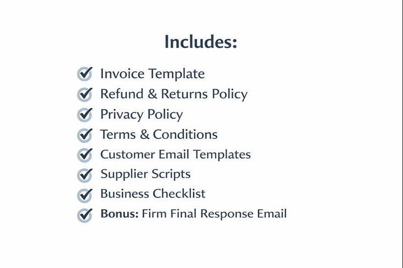 Refund Scripts Examples Small Business Templates Pack | Invoice, Refund Policy, Email Scripts ...
