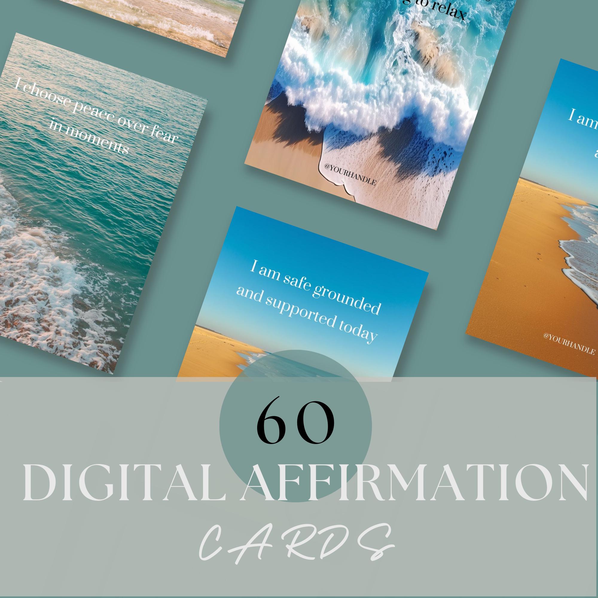 Affirmation Cards Printable Set of 60 | Digital Positive Quotes | Self ...