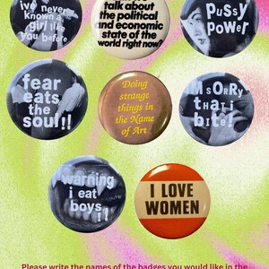 3 Anstecknadeln im Vintage-Stil (58 mm) | Retro-Buttons der 60er, 70er, 80er, 90er und Y2K Bild 5