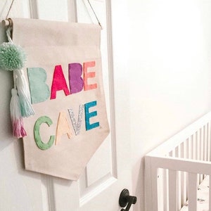 Babe Cave Wall Banner 19 x 13in Canvas Banner Wall hanging image 2