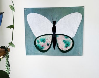 White Winged butterfly tapestry