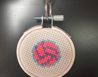 Cross stitch keychain