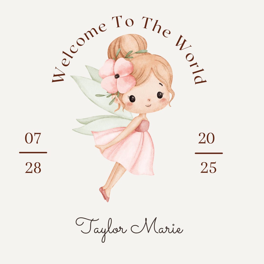 Personalized Baby Birth Announcement Print I Nursery Wall Art I Digital ...