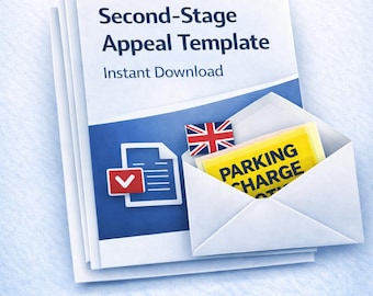 Rejected Parking Ticket Appeal Letter – UK PCN Second Stage – Instant Download
